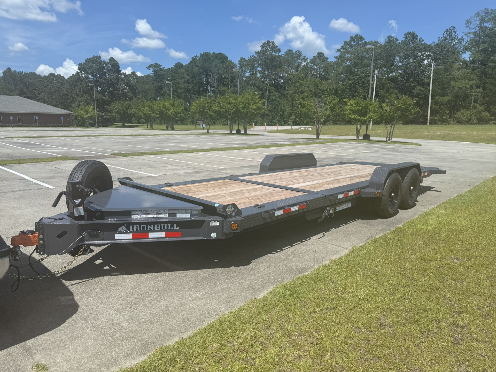 IronBull 7x22 tilt deck trailer with wood deck - Heavy-duty trailer for rent in Waxhaw NC